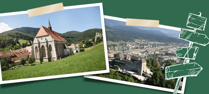 Geschichte erleben in der Burg Oberkapfenberg & der Hallenkirche in Neuberg